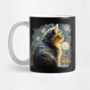 Impressionism Cat Mug